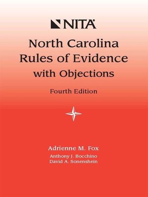 cover image of North Carolina Rules of Evidence with Objections